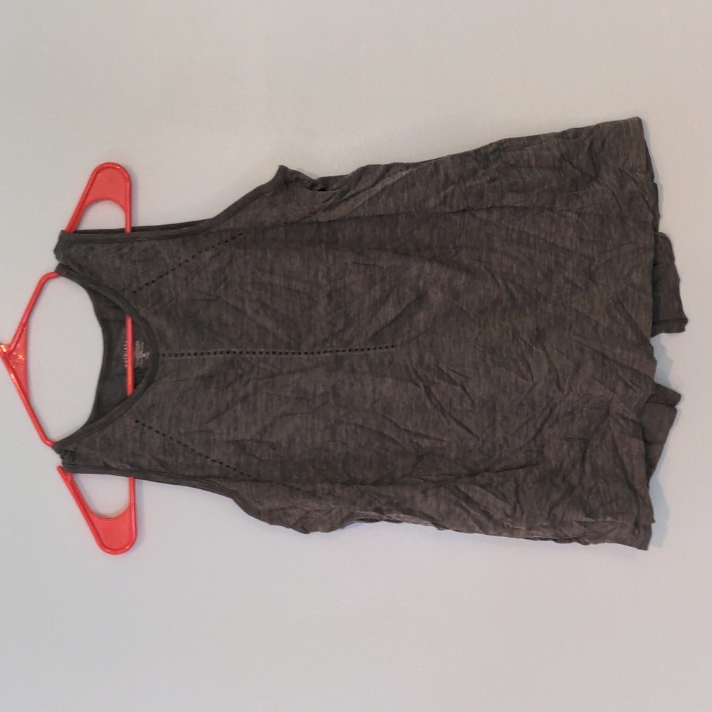 Heathered Gray Split Back Tank